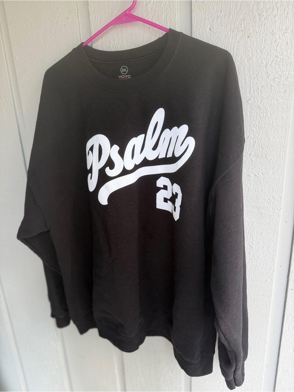 Men’s Wear your faith Psalm 23 Graphic Crewneck Sweatshirt - Black - Picture 5 of 5